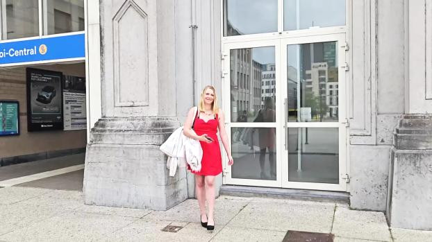 Lola, the Wild Blonde from Mons, Goes All Out at Charleroi Station