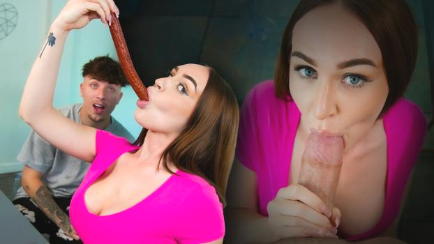 Emily Norman Shows Off Her Deepthroat Skills with Her Stepbrother